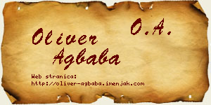 Oliver Agbaba vizit kartica